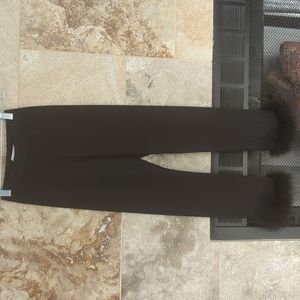 Black XS Sleeper Weekend Chic Turkey Marabou Feather Leggings